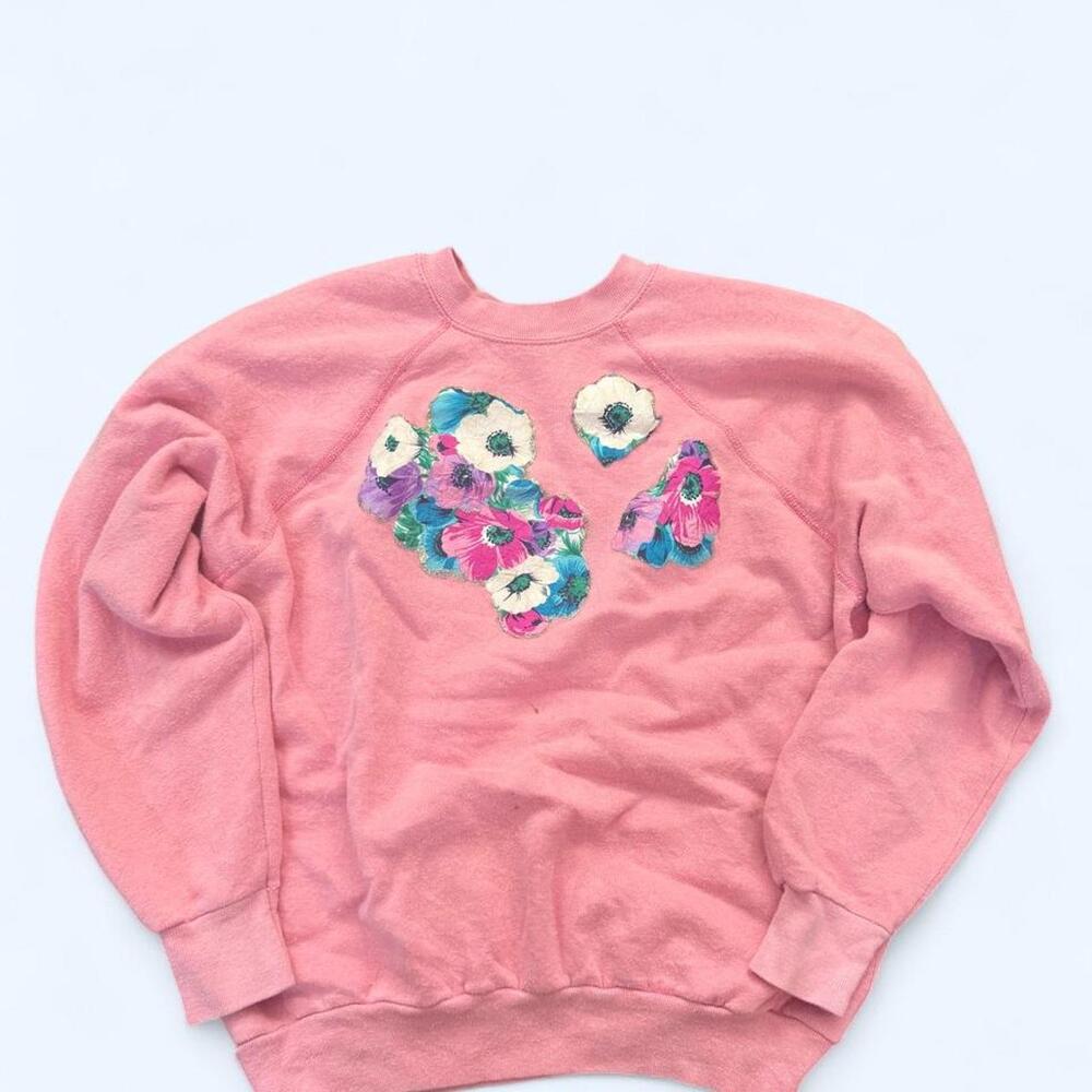 Vintage Tultex Floral Crewneck Sweatshirt – Women’s XL